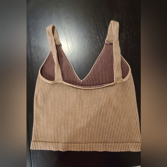 NWOT Free People Movement Washed Seamless Crop In Clay/ Washed Tan, M/L - Picture 4 of 10